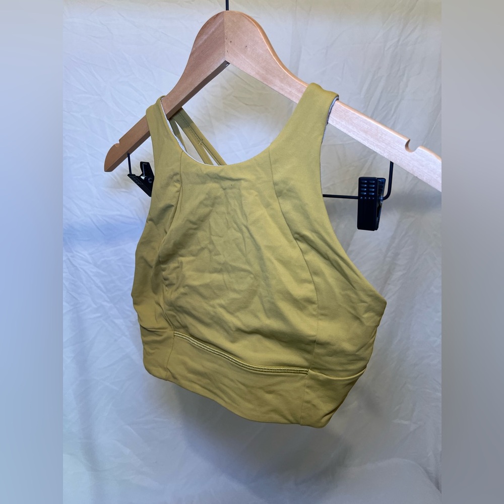 Lululemon Mustard Color sports bra/bra top!